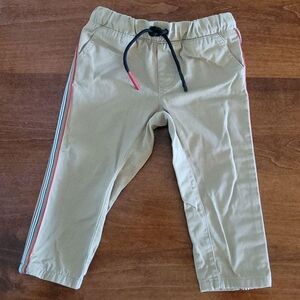 Burberry Kids Beige Pants with Stripe Accent